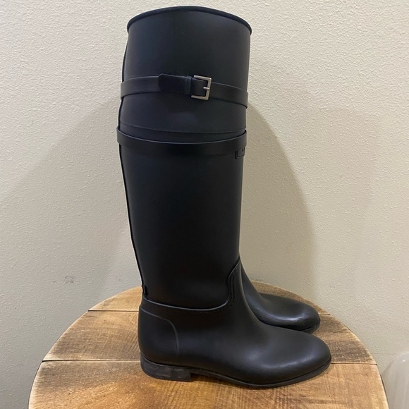 LK Bennett Shoes - L.K.Bennet black knee high rain boots size 38 (7)